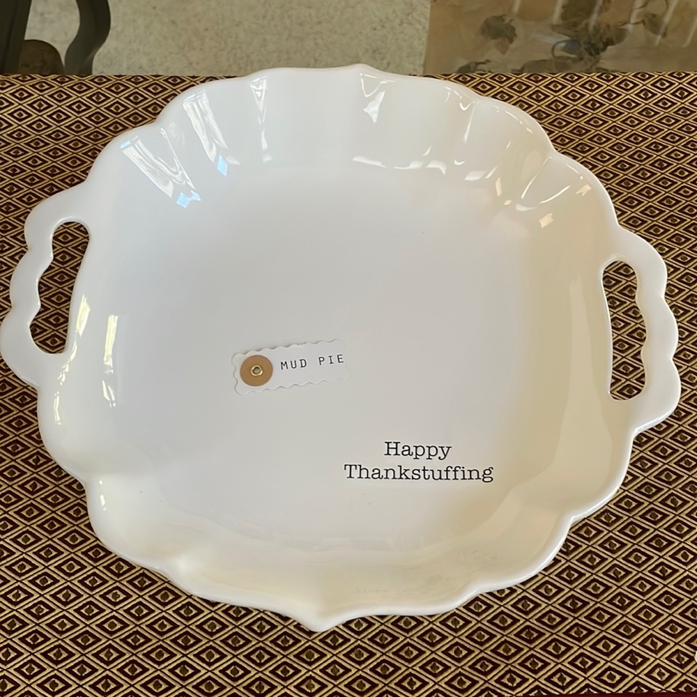 NWT MUD PIE THANKSGIVING SERVING DISH